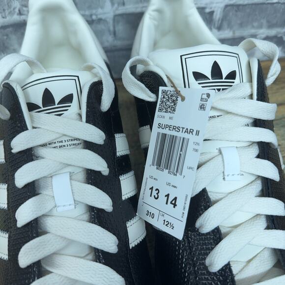 adidas Superstar II Core Black Core White IH9268 Mens Size 13 New Rare main image 6